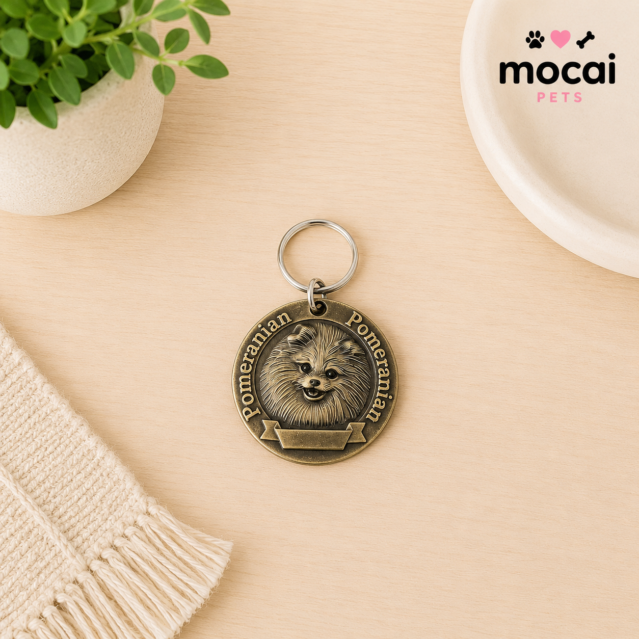 Placa Identificatoria Metálica Premium para Perros