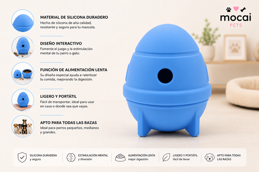 Juguete Interactivo Dispensador de Alimento para Perros