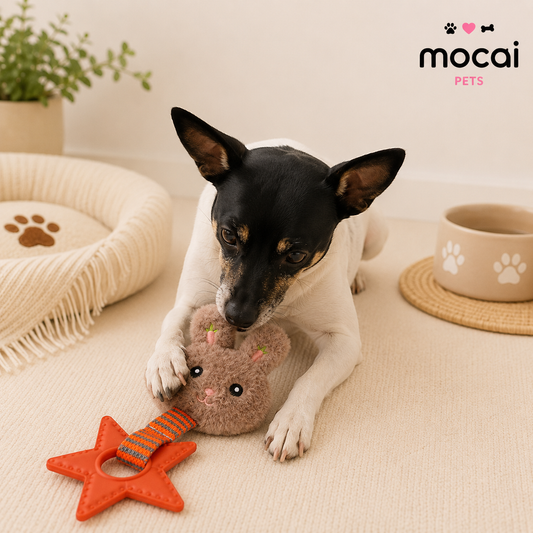 Juguete de Peluche para Perros con Mordedor de Silicona