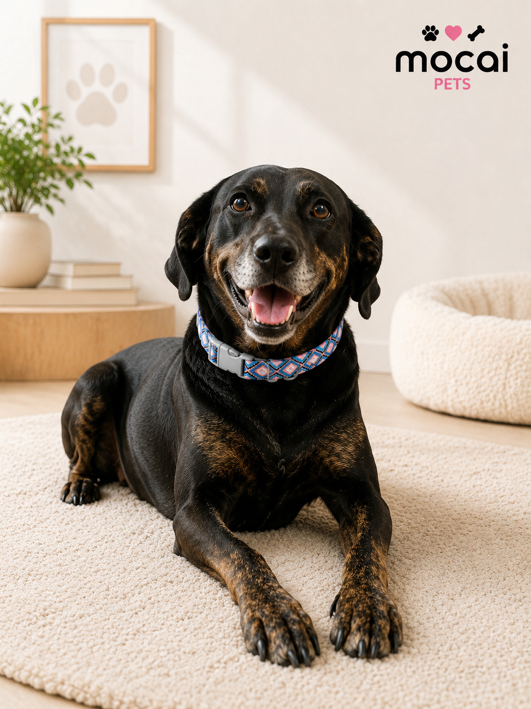 Collar Ajustable con Diseño Geométrico para Perros