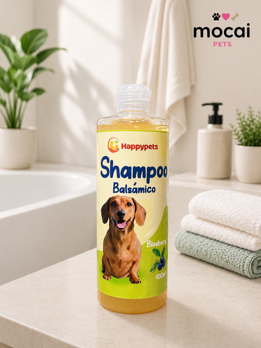 Shampoo Balsámico para Perros HappyPets – Blueberry 400 ml