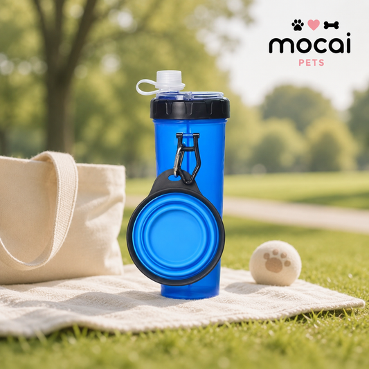 Botella Portátil para Agua con Plato Plegable para perros