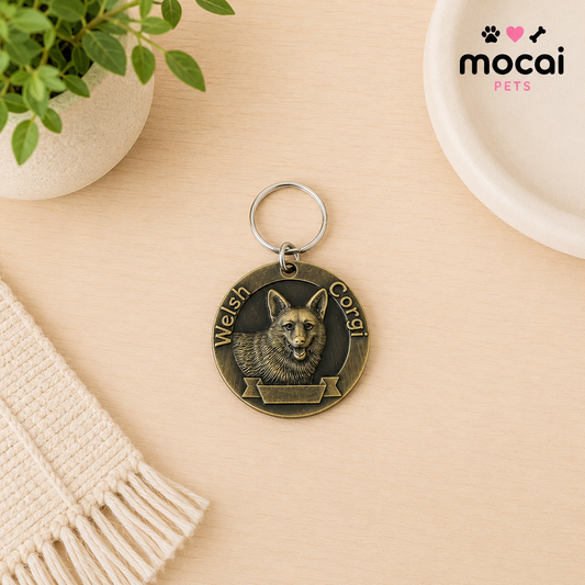 Placa Identificatoria Metálica Premium para Perros