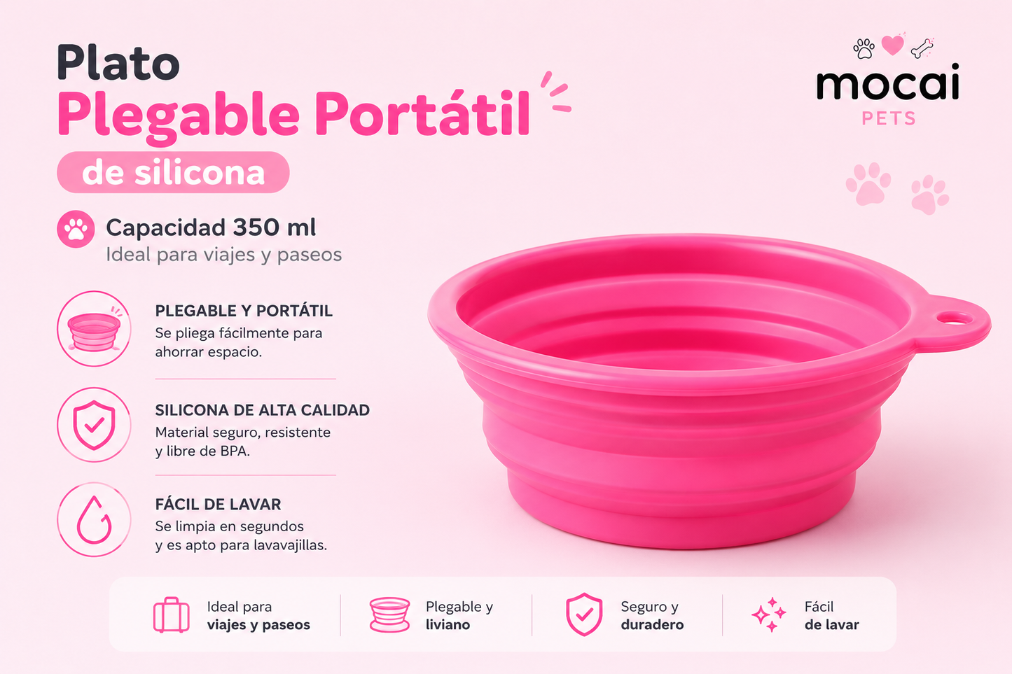 Plato Plegable de Silicona 350 ml