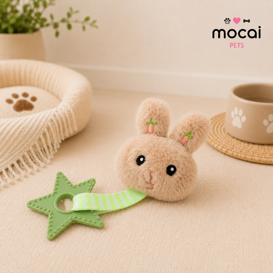 Juguete de Peluche para Perros con Mordedor de Silicona