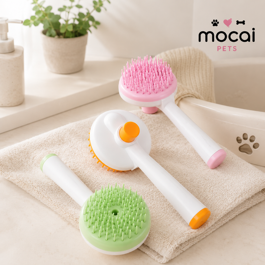 Cepillo de Baño y Masaje de Silicona para Perros